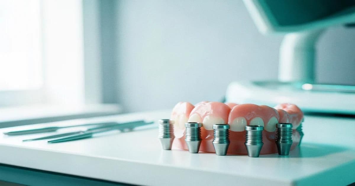 All-on-6 diş implantı tedavisi için modern diş kliniğinde profesyonel dental ekipman
