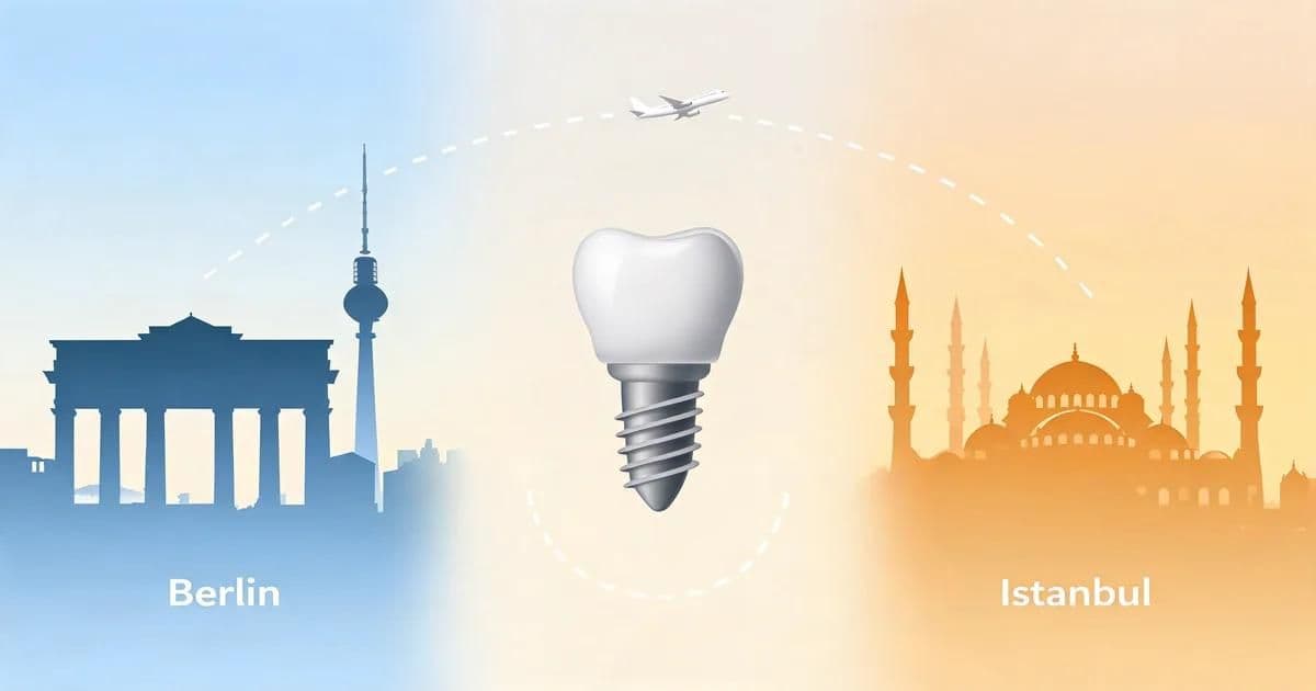 Berlin'den İstanbul'a diş implantı — BER havalimanından başlayan 2 seyahat hasta yolu ve Almanya'da takip bakımı